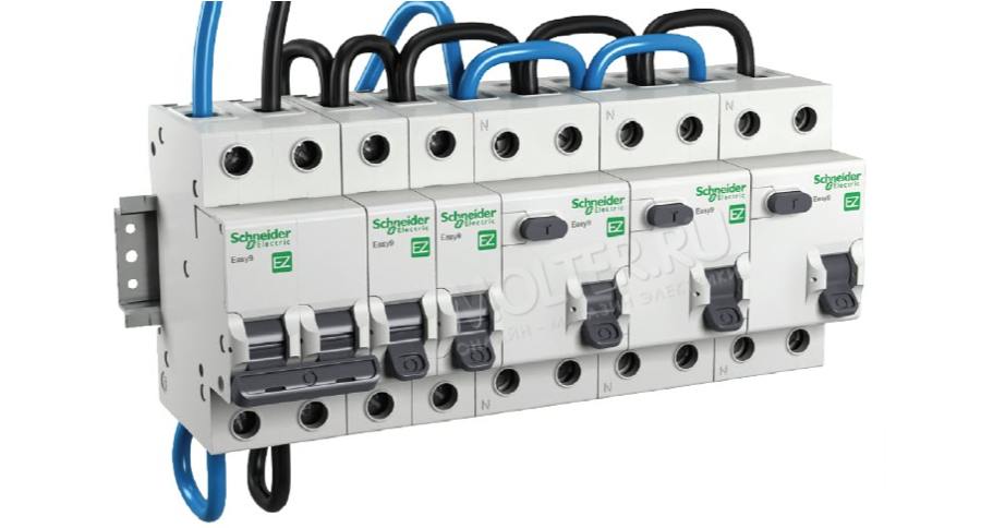 Соединение автоматов кабелем ПВ1 Соединение автоматов кабелем ПВ1 перемычками