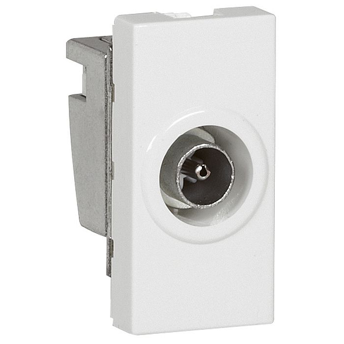 Розетка ТВ звезда, 1 модуль — белый, Legrand Mosaic