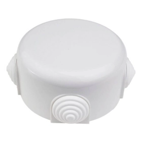 Распределительная коробка 90 мм RF, пластик, — белый, Bironi (4 кабельных ввода в комплекте)