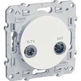 Розетка R-TV/SAT оконечная - белый, Schneider Odace