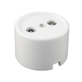 Розетка R/TV-SAT оконечная, керамика — белый, Лизетта, Bironi