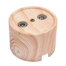 Розетка R/TV-SAT оконечная, пластик — карельская сосна, Лизетта, Bironi