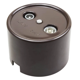 Розетка R/TV-SAT оконечная, пластик — коричневый, Лизетта, Bironi