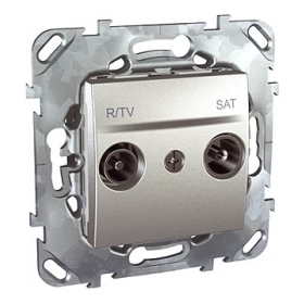 Розетка TV/R-SAT одиночная - алюминий, Schneider Unica Top