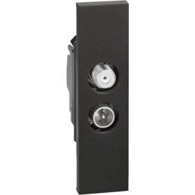 Розетка TV-SAT звезда 1 модуль — черный, Bticino Living Now