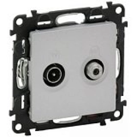 Розетка TV/R/SAT проходная - алюминий, Legrand Valena Life