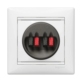 Розетка аудио, двойная - белый, Legrand Valena