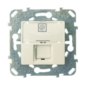 Розетка интернет ПК, 1хRJ45 CAT6 - бежевый, Schneider Unica