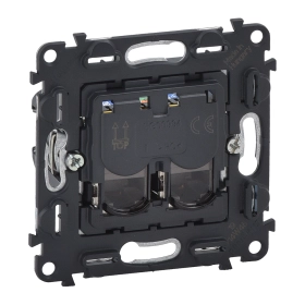 Розетка информационная двойная RJ45, кат. 5е UTP, Legrand Valena IN'MATIC