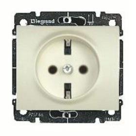 Розетка с заземлением, шторками, автоматическими клеммами - перламутр, Legrand Galea Life