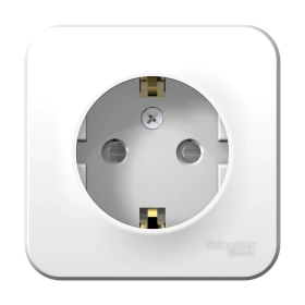 Розетка с заземлением со шторками ,16А, 250В, белый, Blanca (BLNRA011101)