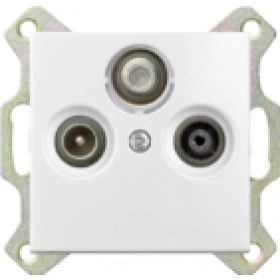 Розетка ТV-FМ-SАТ оконечная - белый, ABB Basic 55