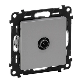 Розетка ТВ проходная - алюминий, Legrand Valena Life