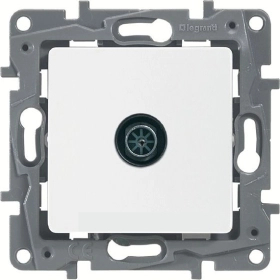 Розетка ТВ оконечная - белый, Legrand Etika