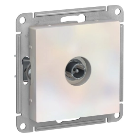 Розетка ТВ оконечная 1DB, механизм - жемчуг, Schneider Atlas Design