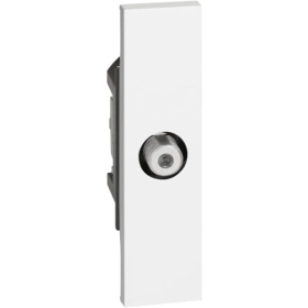 Розетка телевизионная TV звезда разъем F 1 модуль — белый, Bticino Living Now