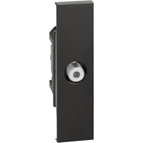 Розетка телевизионная TV звезда разъем F 1 модуль — черный, Bticino Living Now