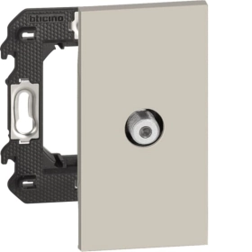 Розетка телевизионная TV звезда разъем F 2 модуля — песочный, Bticino Living Now