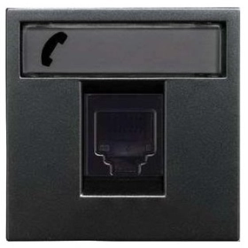 Розетка телефонная RJ11 - антрацит, ABB Zenit (2017.2 + N2218.1 AN)