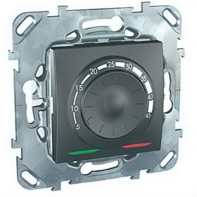 Терморегулятор теплого пола с датчиком - графит, Schneider Unica Top