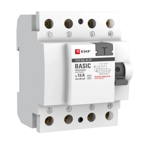 УЗО 4P 25А 10мА AC EKF Basic ВДT-40