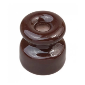 Изолятор для наружного монтажа R, керамика, 50 шт/уп — коричневый, Bironi