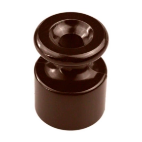 Изолятор для наружного монтажа RF, пластик, 100 шт/уп — коричневый, Bironi