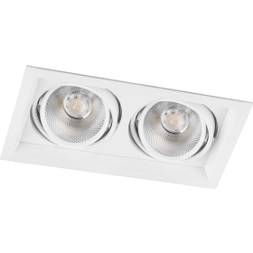 Карданный светильник, 2x12W, 2160 Lm, 4000К, 35 градусов, AL202 - белый, Feron