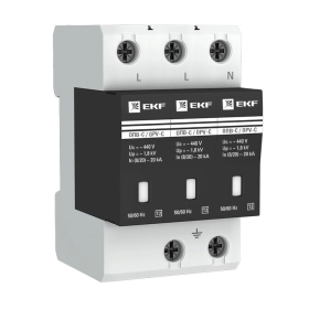 Ограничитель импульсных напряжений ОПВ-B/3P In 30кА 400В с сигн. EKF PROxima