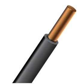 Провод ПВ1 (Пув), жесткий 1х10 черный