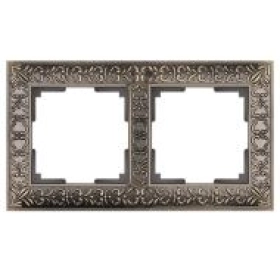 Рамка 2 поста - бронза, Werkel Antik W0021512