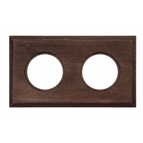 Рамка 2 поста на бревно 220 мм, скрытый монтаж, С.М. — бук, винтаж, Шедель, Bironi