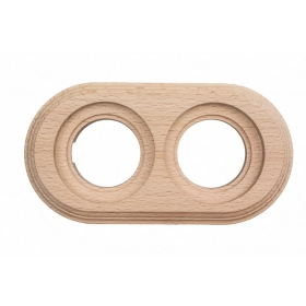 Рамка 2 поста, на бревно 260 мм — бук, натурэль, Лизетта, Bironi