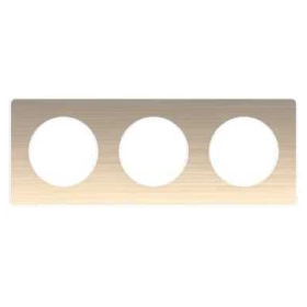 Рамка 3 поста - полированная бронза, Schneider Odace