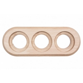 Рамка 3 поста, на бревно 240 мм — бук, натурэль, Лизетта, Bironi