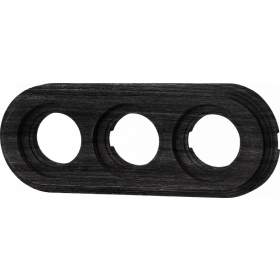 Рамка 3 поста, на бревно 220 мм — бук, угольно-черный, Лизетта, Bironi