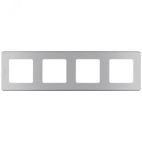 Рамка 4 поста - алюминий INSPIRIA 673962
