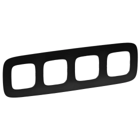Рамка 4 поста - матовый черный, Legrand Valena Allure