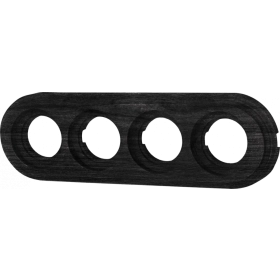 Рамка 4 поста, на бревно 260 мм — бук, угольно-черный, Лизетта, Bironi