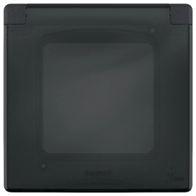 Рамка влагозащищенная с защитной крышкой. IP 44 - антрацит INSPIRIA 673923