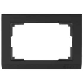 Рамка для двойной розетки, W0081808 - черный, пластик, Werkel Stark