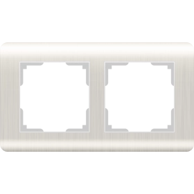 Рамка на 2 поста, W0022113 - перламутровый, пластик, Werkel Stream