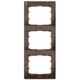 Рамка на 3 поста вертикальная - кориан Cocoa Brown, Legrand Galea Life