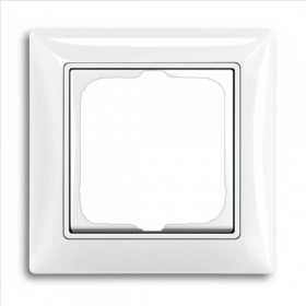 Рамка 1 пост - альпийский белый, ABB Basic 55 (1725-0-1479)