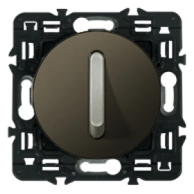 Legrand Celiane Лицевая панель выключателя бесшумного, 1 кл Графит
