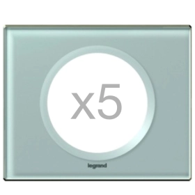 Legrand Celiane Пятиместная рамка (смальта белая глина)