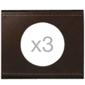 Legrand Celiane Трехместная рамка (кожа коричневая)