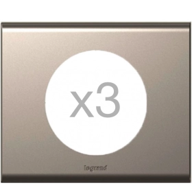 Legrand Celiane Трехместная рамка (никель велюр)