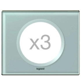 Legrand Celiane Трехместная рамка (смальта белая глина)