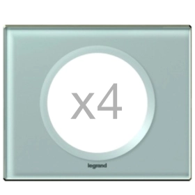 Legrand Celiane Четырехместная рамка (смальта белая глина)